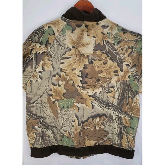 Spartan Outdoors Vintage 90s Camouflage Bomber Jacket Large Full Zip VTG Camo - Picture 9 of 11